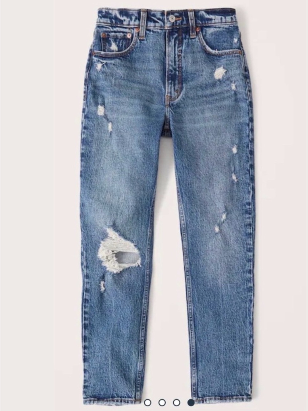 27 / 4 • A&F Abercrombie and Fitch the skinny high rise jeans medium distressed